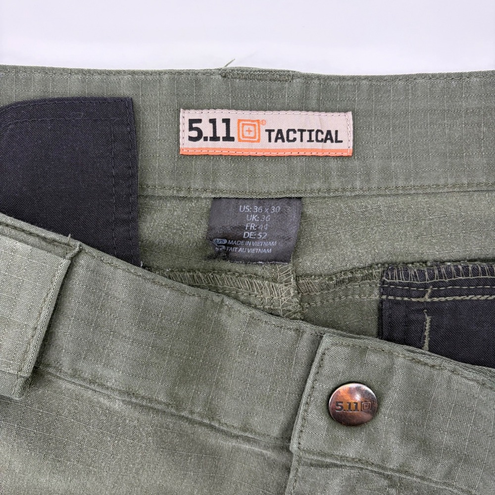 5.11 Tactical Mens Green Ripstop Cargo Pants 36x30 TDU Combat Utility - Picture 2 of 12
